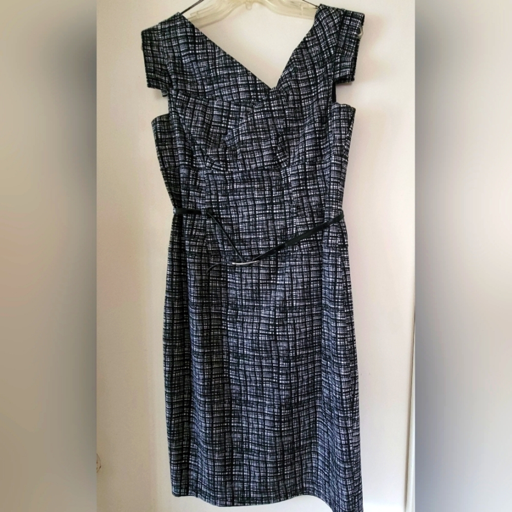 Adrianna Papell B & W Sheath